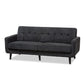 Carina Mid-Century Modern Dark Grey Fabric Upholstered Sofa FredCo