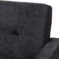 Carina Mid-Century Modern Dark Grey Fabric Upholstered Sofa FredCo
