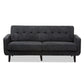 Carina Mid-Century Modern Dark Grey Fabric Upholstered Sofa FredCo