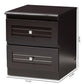 Carine Modern and Contemporary Wenge Brown Finished 2-Drawer Nightstand FredCo