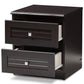 Carine Modern and Contemporary Wenge Brown Finished 2-Drawer Nightstand FredCo