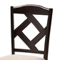 Carlin Sand Fabric Upholstered and Dark Brown Finished Wood 5-Piece Dining Set FredCo