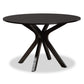 Carlin Sand Fabric Upholstered and Dark Brown Finished Wood 7-Piece Dining Set FredCo