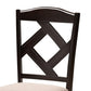 Carlin Sand Fabric Upholstered and Dark Brown Finished Wood 7-Piece Dining Set FredCo