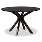 Carlin Sand Fabric Upholstered and Dark Brown Finished Wood 7-Piece Dining Set FredCo