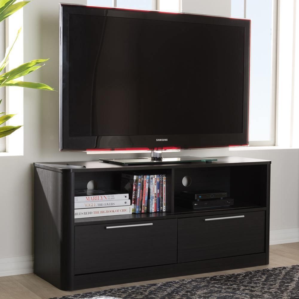 Carlingford Modern and Contemporary Espresso Brown Finished Wood 2-Drawer TV Stand FredCo