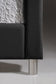 Carlotta Black Modern Bed with Upholstered Headboard - King Size FredCo