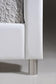 Carlotta White Modern Bed with Upholstered Headboard - Full Size FredCo