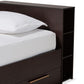 Carlson Modern and Contemporary Espresso Brown Finished Wood Twin Size 3-Drawer Platform Storage Bed FredCo