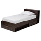 Carlson Modern and Contemporary Espresso Brown Finished Wood Twin Size 3-Drawer Platform Storage Bed FredCo