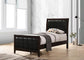 Carlton 5-piece Twin Upholstered Bedroom Set Cappuccino and Black Coaster FredCo