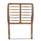 Carolyn Mid-Century Modern Ash Walnut Finished Wood Twin Size Headboard FredCo