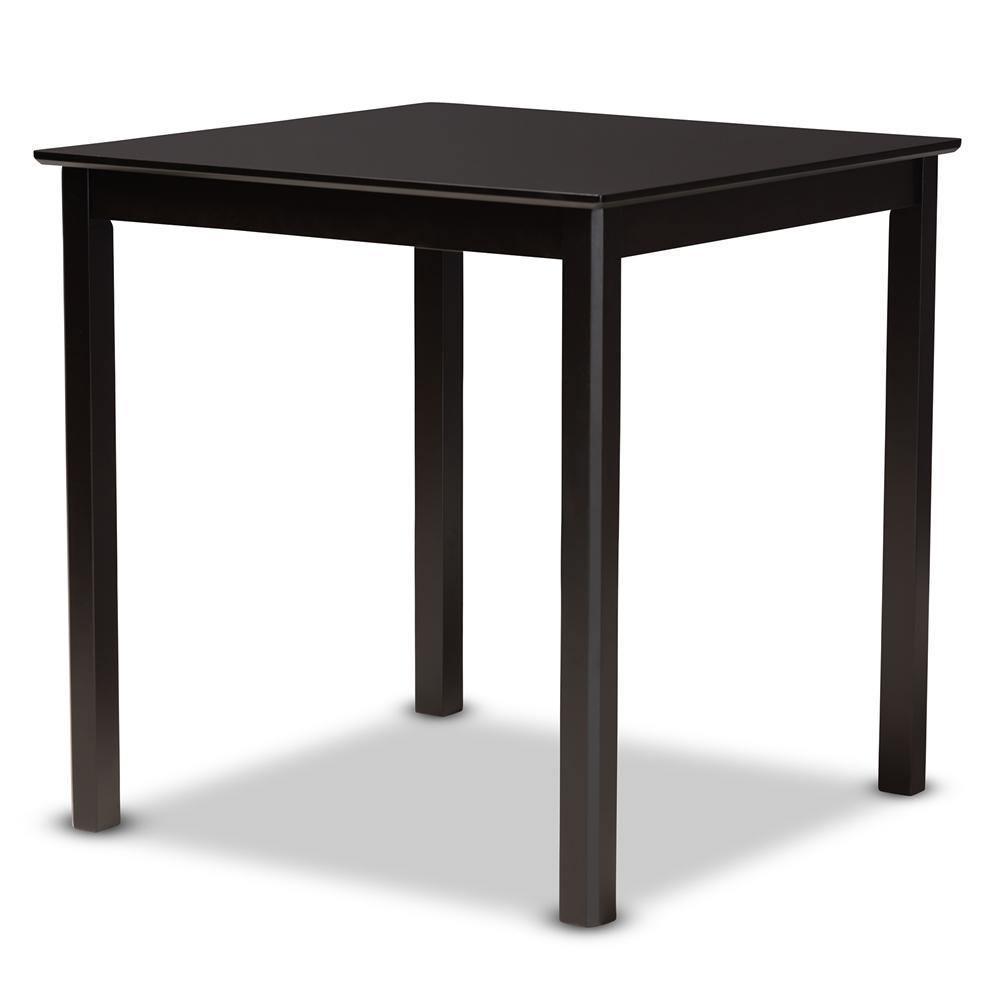 Caron Modern and Contemporary Sand Fabric Upholstered Espresso Brown Finished 5-Piece Wood Pub Set FredCo