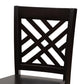 Caron Modern and Contemporary Transitional Dark Brown Finished Wood 2-Piece Counter Stool Set FredCo