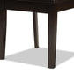 Caron Modern and Contemporary Transitional Dark Brown Finished Wood 2-Piece Dining Chair Set FredCo