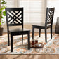 Caron Modern and Contemporary Transitional Dark Brown Finished Wood 2-Piece Dining Chair Set FredCo