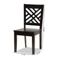 Caron Modern and Contemporary Transitional Dark Brown Finished Wood 2-Piece Dining Chair Set FredCo