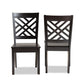 Caron Modern and Contemporary Transitional Dark Brown Finished Wood 2-Piece Dining Chair Set FredCo
