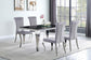 Carone Rectangular Dining Table Chrome and Black 105071 Coaster FredCo