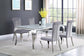 Carone Rectangular Glass Top Dining Table White and Chrome 115081 Coaster FredCo