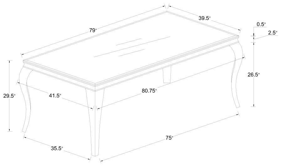 Carone Rectangular Glass Top Dining Table White and Chrome 115081 Coaster FredCo