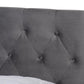 Caronia Modern and Contemporary Grey Velvet Fabric Upholstered 2-Drawer Queen Size Platform Storage Bed FredCo
