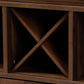 Carrie Transitional Farmhouse Walnut Brown Finished Wood Wine Storage Cabinet FredCo
