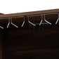 Carrie Transitional Farmhouse Walnut Brown Finished Wood Wine Storage Cabinet FredCo