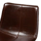 Carvell Rustic and Industrial Dark Brown Faux Leather Upholstered Pub Stool Set of 4 FredCo