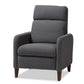 Casanova Mid-century Modern Grey Fabric Upholstered Lounge Chair FredCo