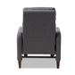 Casanova Mid-century Modern Grey Fabric Upholstered Lounge Chair FredCo
