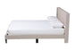 Casol Mid-Century Modern Transitional Beige Fabric Upholstered Full Size Platform Bed FredCo