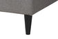 Casol Mid-Century Modern Transitional Grey Fabric Upholstered Full Size Platform Bed FredCo