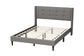 Casol Mid-Century Modern Transitional Grey Fabric Upholstered Queen Size Platform Bed FredCo
