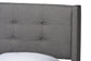 Casol Mid-Century Modern Transitional Grey Fabric Upholstered Queen Size Platform Bed FredCo