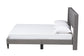 Casol Mid-Century Modern Transitional Grey Fabric Upholstered Queen Size Platform Bed FredCo