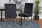 Caspera Contemporary Glam and Luxe Black Velvet Fabric and Gold Metal 2-Piece Dining Chair Set FredCo