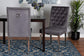 Caspera Contemporary Glam and Luxe Grey Velvet Fabric and Silver Metal 2-Piece Dining Chair Set FredCo