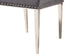 Caspera Contemporary Glam and Luxe Grey Velvet Fabric and Silver Metal 2-Piece Dining Chair Set FredCo