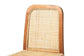 Caspia Mid-Century Modern Walnut Brown Finished Wood and Natural Rattan Counter Stool FredCo