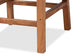 Caspia Mid-Century Modern Walnut Brown Finished Wood and Natural Rattan Counter Stool FredCo