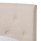Cassandra Modern and Contemporary Light Beige Fabric Upholstered King Size Bed FredCo