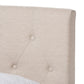 Cassandra Modern and Contemporary Light Beige Fabric Upholstered Queen Size Bed FredCo