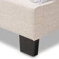 Cassandra Modern and Contemporary Light Beige Fabric Upholstered Queen Size Bed FredCo