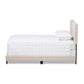 Cassandra Modern and Contemporary Light Beige Fabric Upholstered Queen Size Bed FredCo