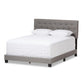 Cassandra Modern and Contemporary Light Grey Fabric Upholstered Full Size Bed FredCo