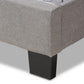Cassandra Modern and Contemporary Light Grey Fabric Upholstered Full Size Bed FredCo