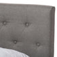 Cassandra Modern and Contemporary Light Grey Fabric Upholstered Queen Size Bed FredCo
