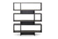 Cassidy 6-Level Dark Brown Modern Bookshelf FredCo