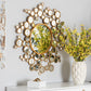 Castiel Modern Glam and Luxe Antique Goldleaf Metal Bubble Accent Wall Mirror FredCo